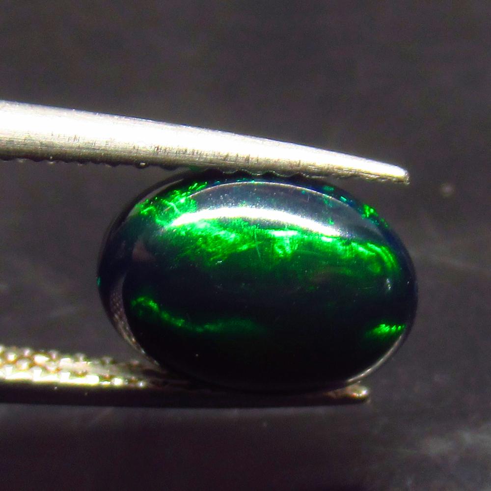 1.51 Ct Natural Ethiopian Black Fire Opal Oval Cab (1 of 2)