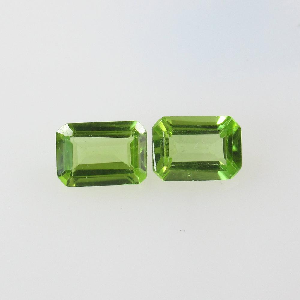 1.85 Ct Natural Peridot Octagon Pair (1 of 2)