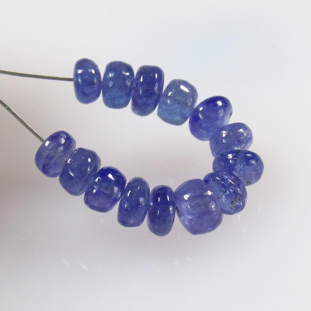 7.15 Ct Natural 14 Drilled Tanzanite Round Beads (1 of 2)