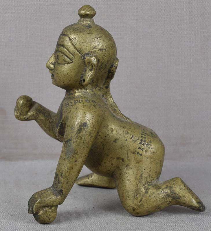 19c Indian bronze KRISHNA the butter thief (1 of 6)