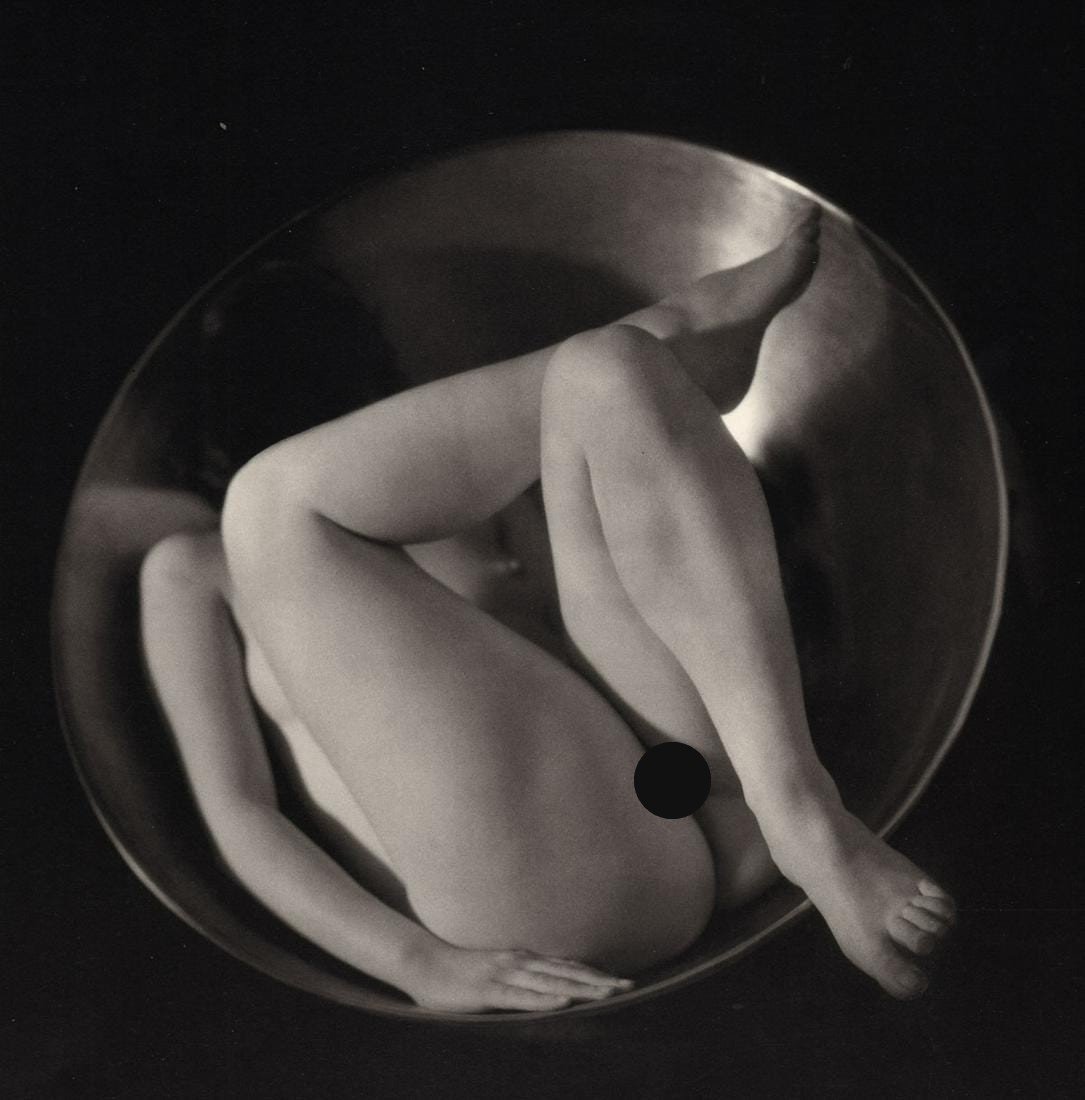 RUTH BERNHARD - In the Circle, 1934: Artist: RUTH BERNHARD Print Title: In the Circle, 1934 Medium: Duotone Photoengraving Printed in USA in 1980’s Image Size approx: 8 x 8” Ruth Bernhard (1905 – 2006), was a legendary San Francisc