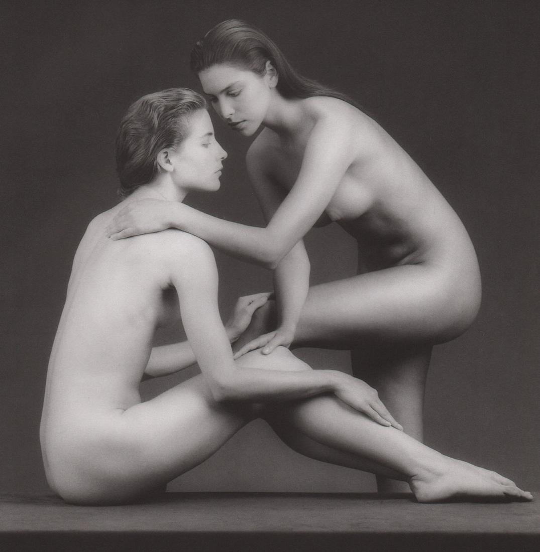 MAPPLETHORPE - Sonia Resika & Tracy Lambert, 1988: Artist: MAPPLETHORPE Print Title: Sonia Resika & Tracy Lambert, 1988 Medium: Duotone Photoengraving Printed 1980’s in the US Image size (inches) approx. 9 x 8.5” Robert Mapplethorpe was an America