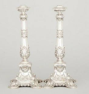 sterling pair of table candlesticks Sackermann,: Title: sterling pair of table candlesticks Sackermann, Hessenberg & Co. Frankfurt 828 grams Description: sterling pair of table candlesticks Sackermann, Hessenberg & Co. Frankfurt 828 grams Date: Mate