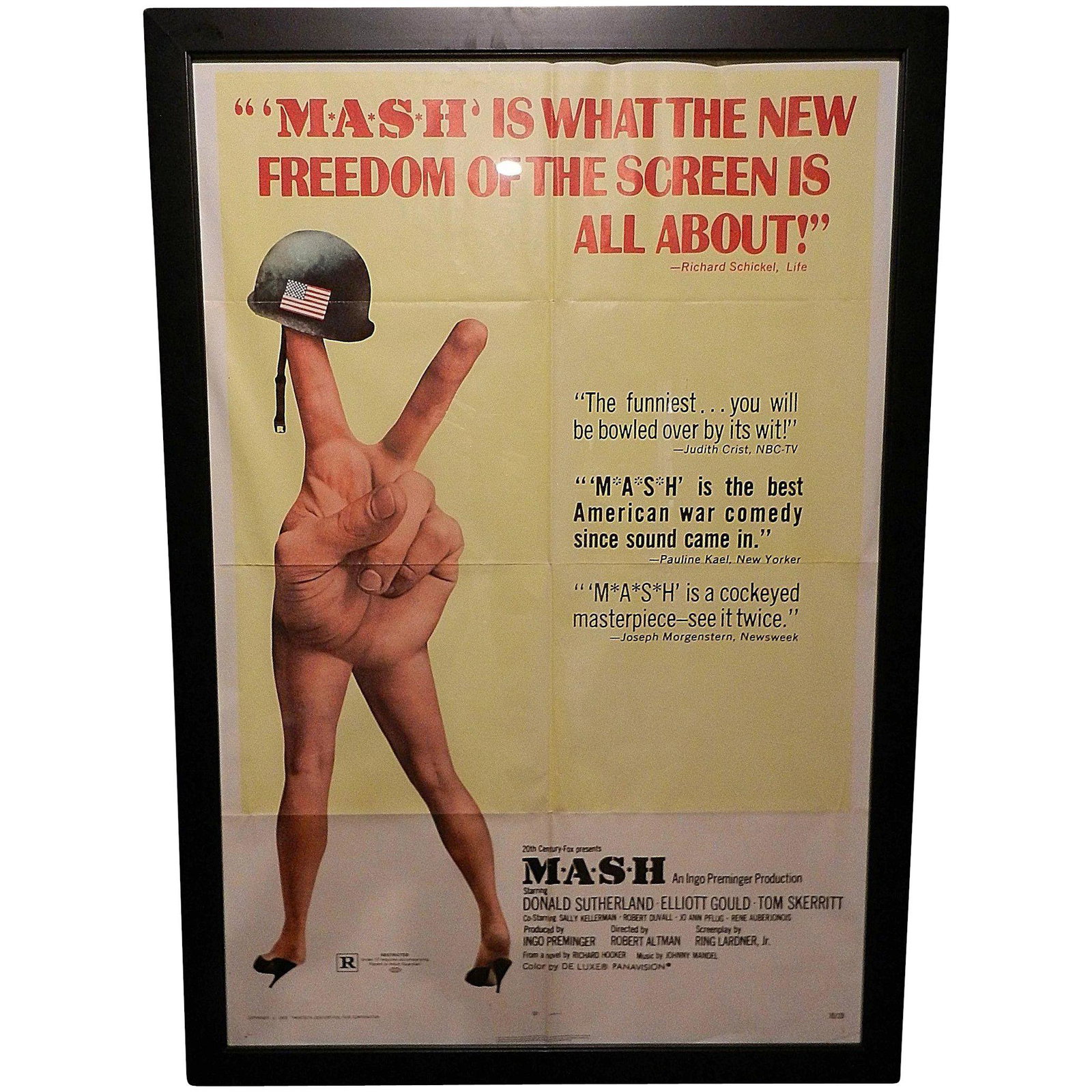 Vintage Original One Sheet 1970 27 x 41 Mash Movie: This Vintage Original One Sheet 1970 27 x 41 Mash Movie Poster would grade as a C7 or 8 and is not a REPRINT or a REPRODUCTION. Came for the owners of one of the movie theaters in Wichita Falls Tx est