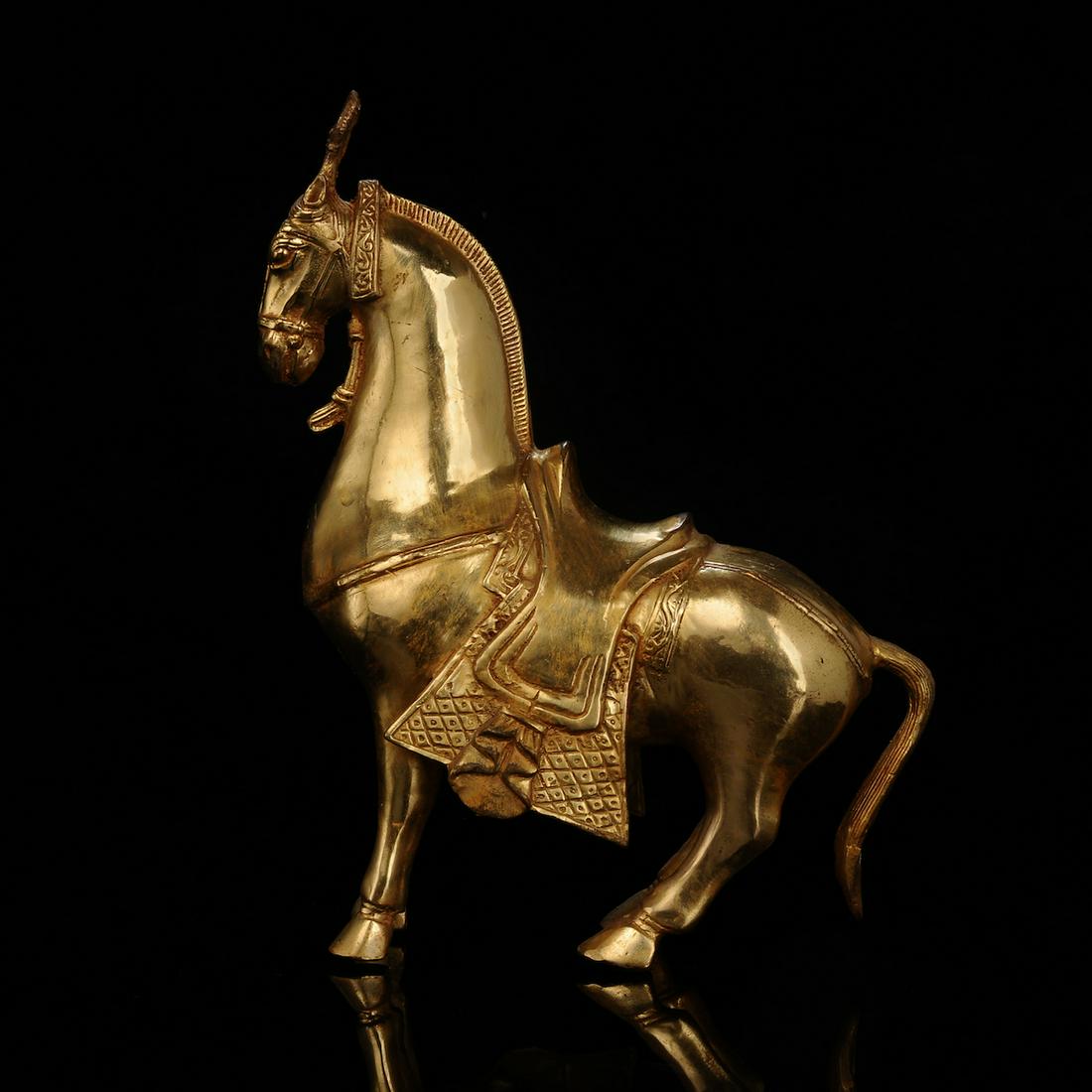 A Modern Chinese bronze horse sculpture (1 of 7)