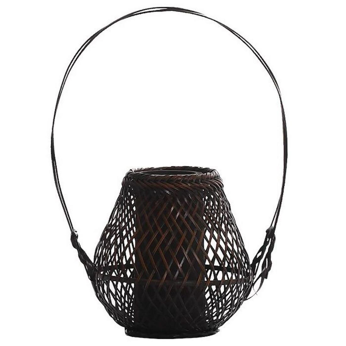 Modern Japanese bamboo woven flower basket (1 of 6)