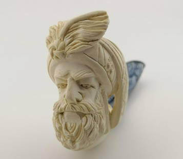 Sultan (King),Hand carved Meerschaum Pipe: Title:Sultan (King),Hand carved Meerschaum Pipe Description: Sultan (King),Hand carved Meerschaum Pipe. Made in Turkey Eskisehir by Meerschaum Carve Master. Length:4.9 inch (12.5cm) ,Bowl Height:2.3 i