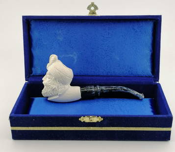 Sultan (King),Hand carved Meerschaum Pipe: Title:Sultan (King),Hand carved Meerschaum PipeDescription: Sultan (King),Hand carved Meerschaum Pipe. Made in Turkey Eskisehir by Meerschaum Carve Master. Length:5.1 inch (13cm) ,Bowl Height:2.3