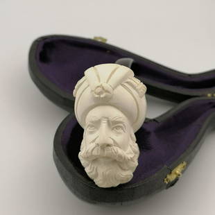 Sultan (King),Hand carved Meerschaum Pipe: Title:Sultan (King),Hand carved Meerschaum Pipe Description: Sultan (King),Hand carved Meerschaum Pipe. Made in Turkey Eskisehir by Meerschaum Carve Master. Length:5.5 inch (14cm),Bowl Height:2.1 inch