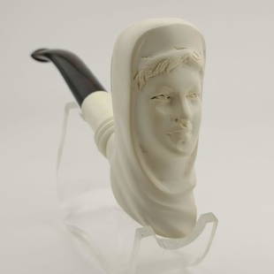 St.Mary the Virgin,Hand carved Meerschaum Pipe: Title:St.Mary the Virgin,Hand carved Meerschaum PipeDescription: St.Mary the Virgin,Hand carved Meerschaum Pipe. Made in Turkey Eskisehir by Meerschaum Carve Master.First class hand carving