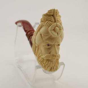 Sultan (King),Hand carved Meerschaum Pipe: Title:Sultan (King),Hand carved Meerschaum PipeDescription: Sultan (King),Hand carved Meerschaum Pipe. Made in Turkey Eskisehir by Meerschaum Carve Master.First class hand carving workmanship. 