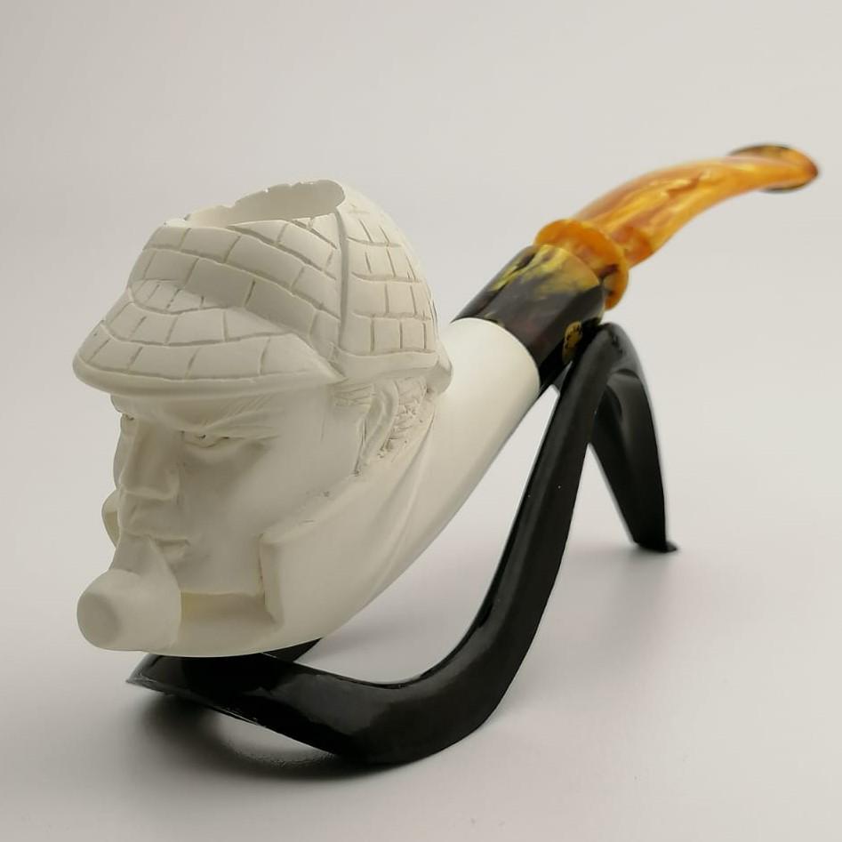 Sherlock Holmes,Hand carved Meerschaum Pipe (1 of 10)