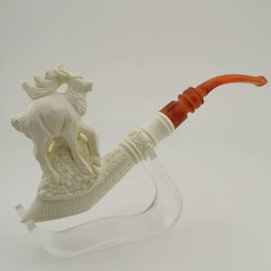 Reindeer,Hand carved Meerschaum Pipe