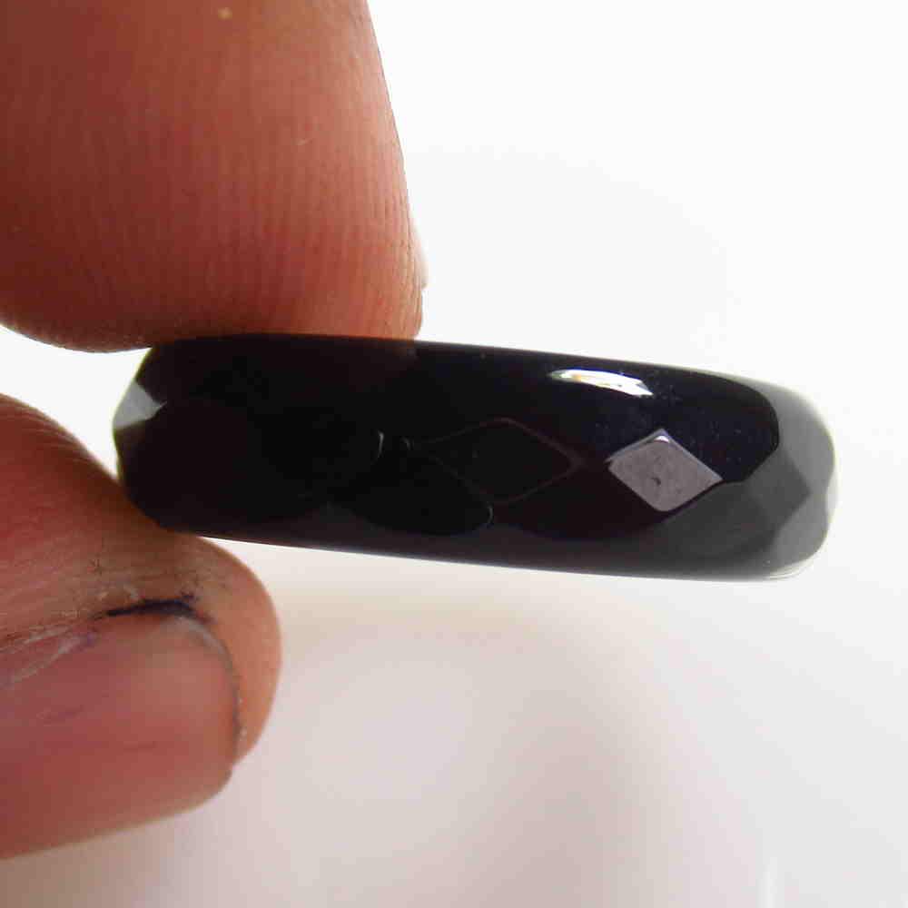 9.25 Ctw Natural Onyx Round Ring (1 of 2)