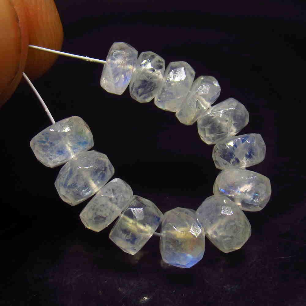 12.09 Ctw Natural 13 Drilled Blue Moonstone Round Beads: No Reserve! Title: 12.09 Ctw Natural 13 Drilled Blue Moonstone Round Beads Stone Clarity: Semi-Transparent Gemstones: Moonstone Beads Size/Dimensions: 12.09 Carat Weights: 5.50 - 6.10 mm / 13 PC's Add