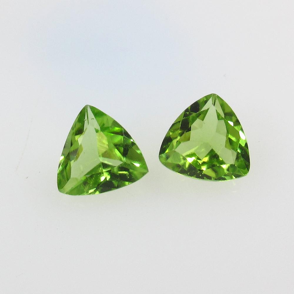 2.22 Ct Natural Peridot Pear Pair (1 of 2)