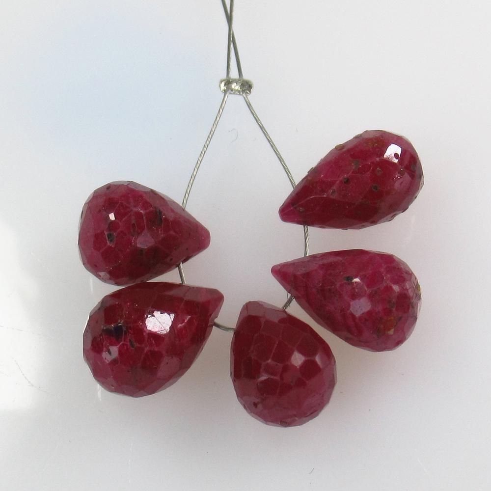 24.40 Ct Natural 5 Mozambique Pear Drop Beads (1 of 2)