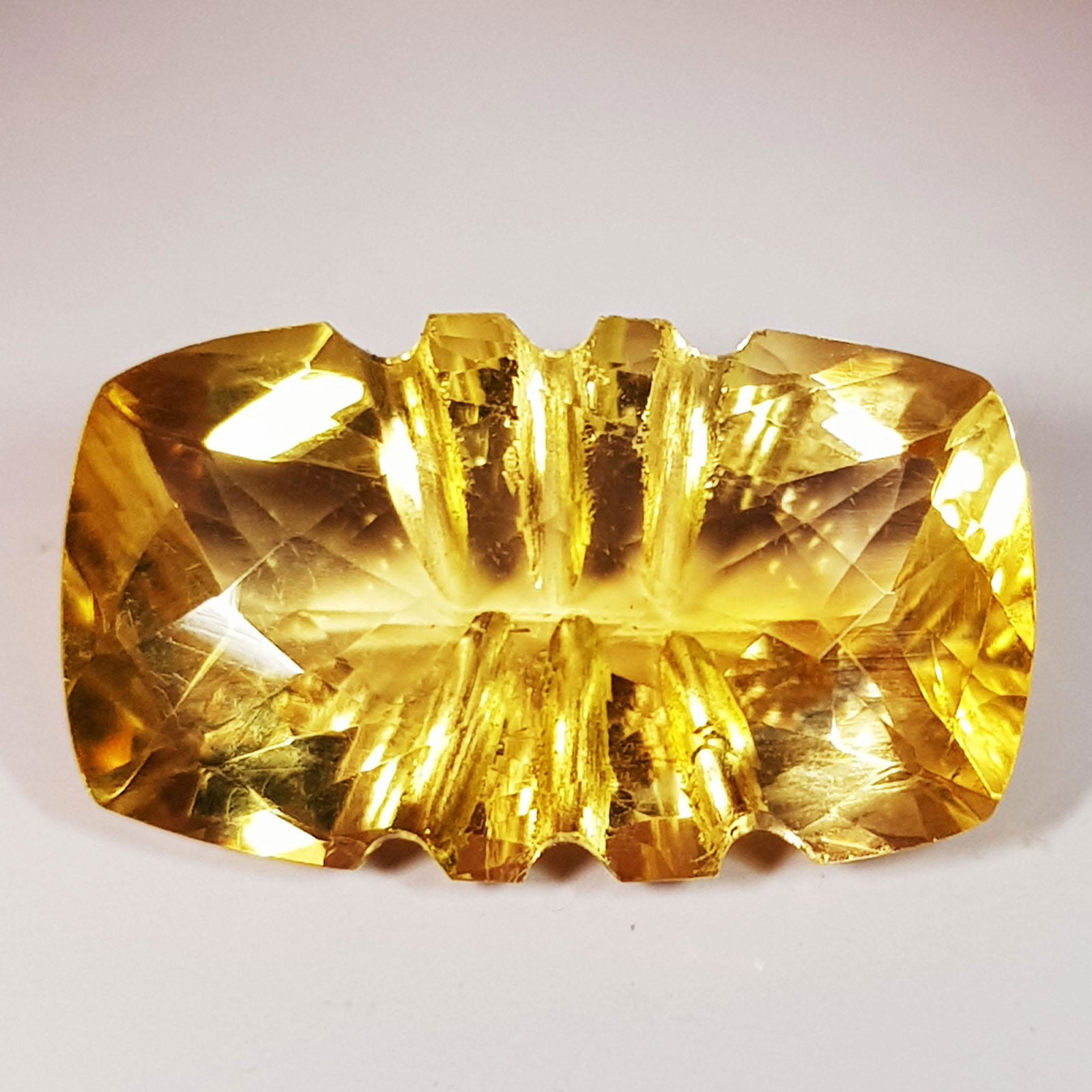 8.06 ct Natural Citrine Rectangle Flower Cut (1 of 5)