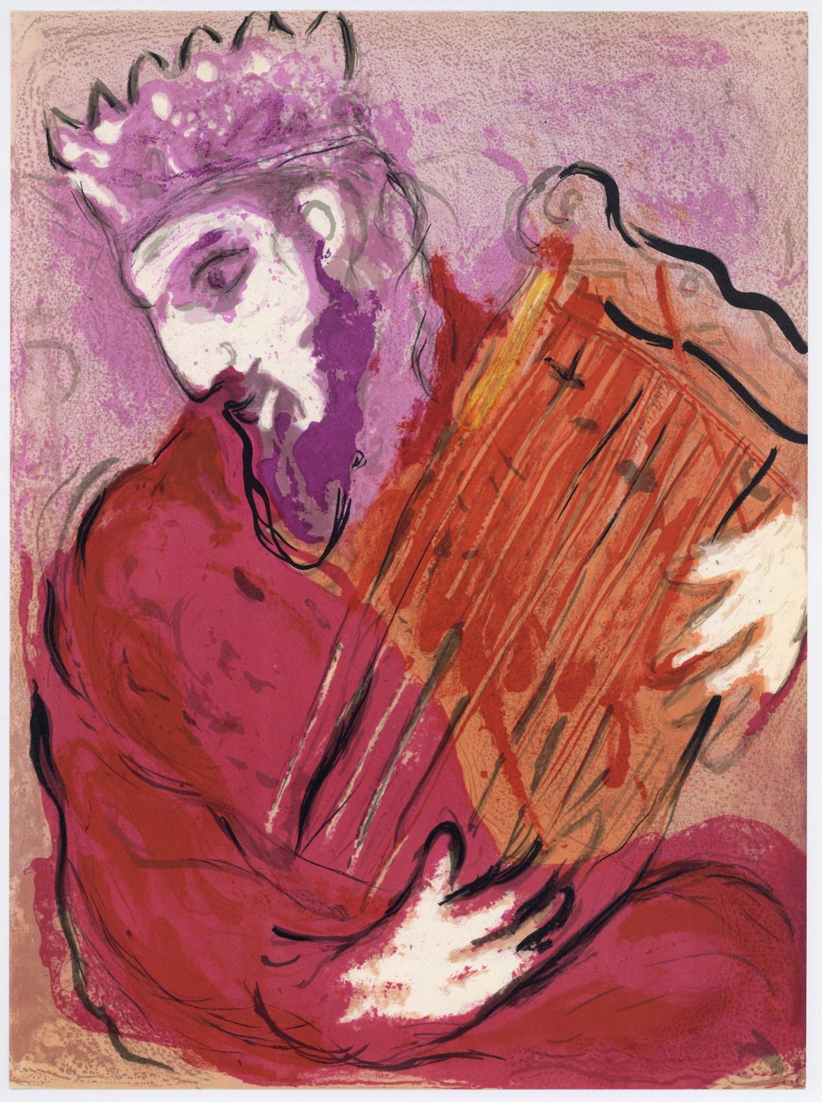 Marc Chagall "David and his Harp" original Bible (1 of 1)