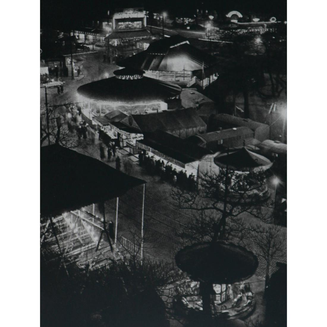 BRASSAI - A Fair in Paris: Artist: BRASSAI Print Title: A Fair in Paris Medium: Sheet-fed Gravure Printing Date: 1980's Printed in France Image size approx. 7.25 X 9.5 inches Brassai was a Hungarian–French photographer, sculp