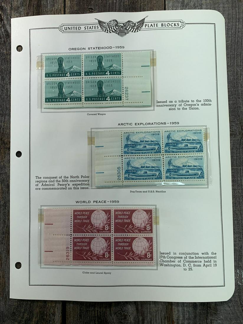 1959 Plate Block Crystal Protected Mounted MNH (1 of 1)