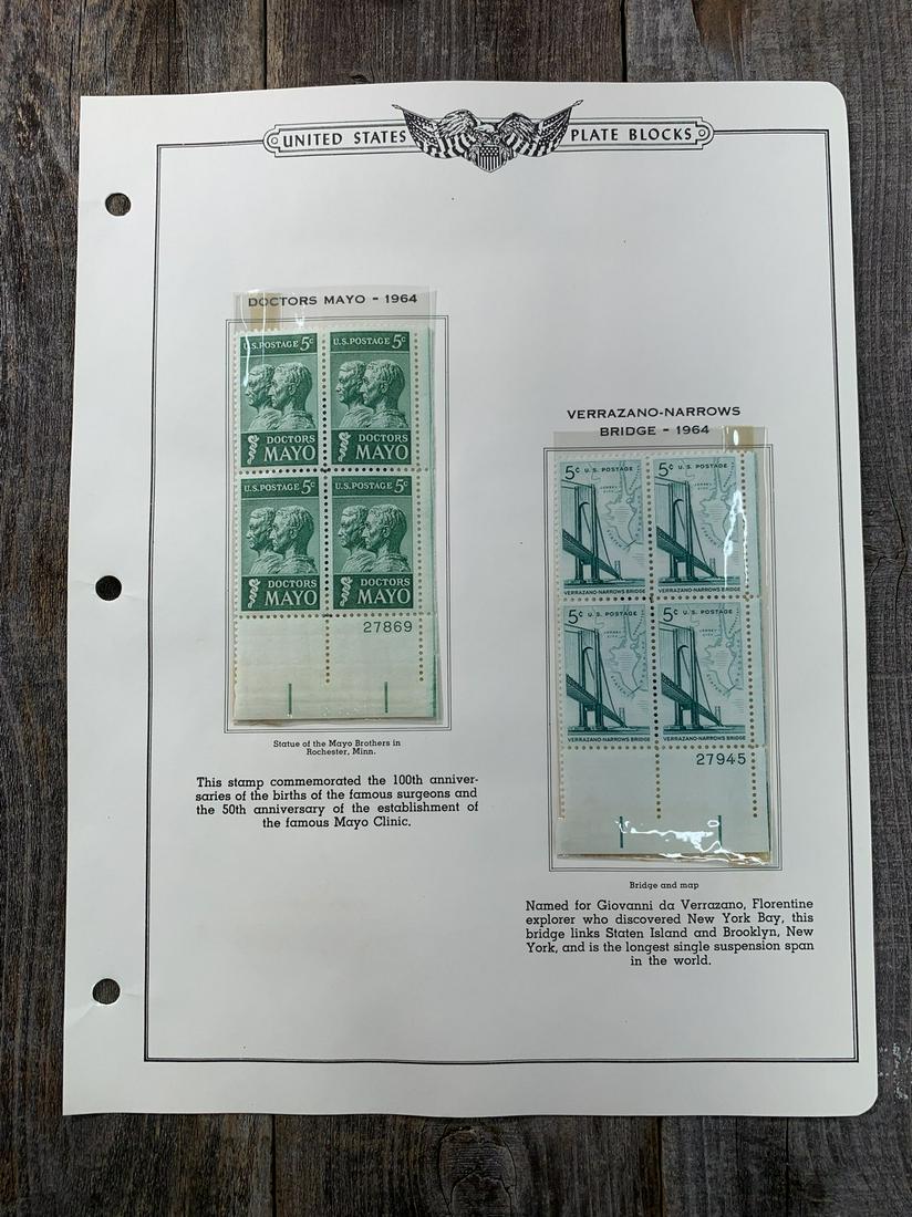1964 Plate Block Crystal Protected Mounted MNH (1 of 1)