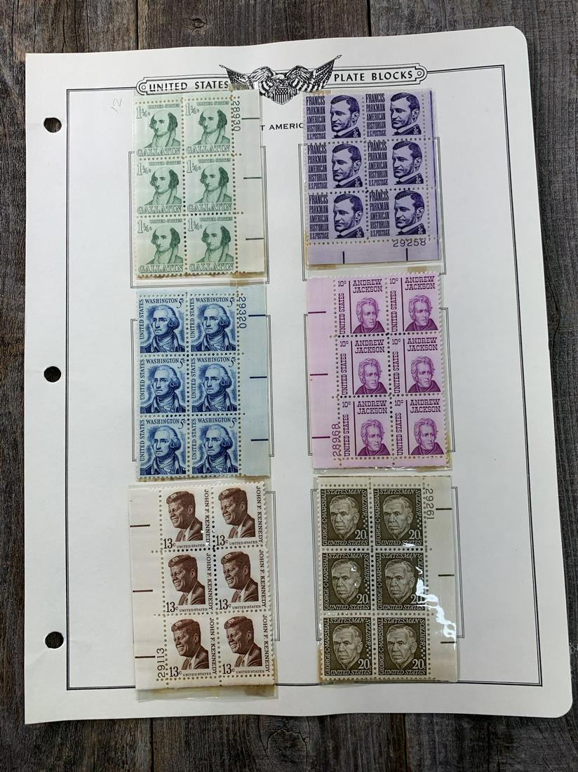 1965-66 Prominent Americans Plate Block Crystal (1 of 1)