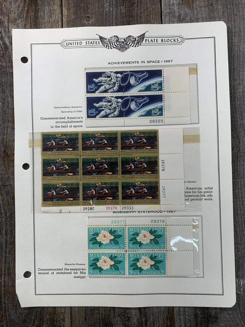 1967 Prominent Americans Plate Block Crystal Protected (1 of 1)