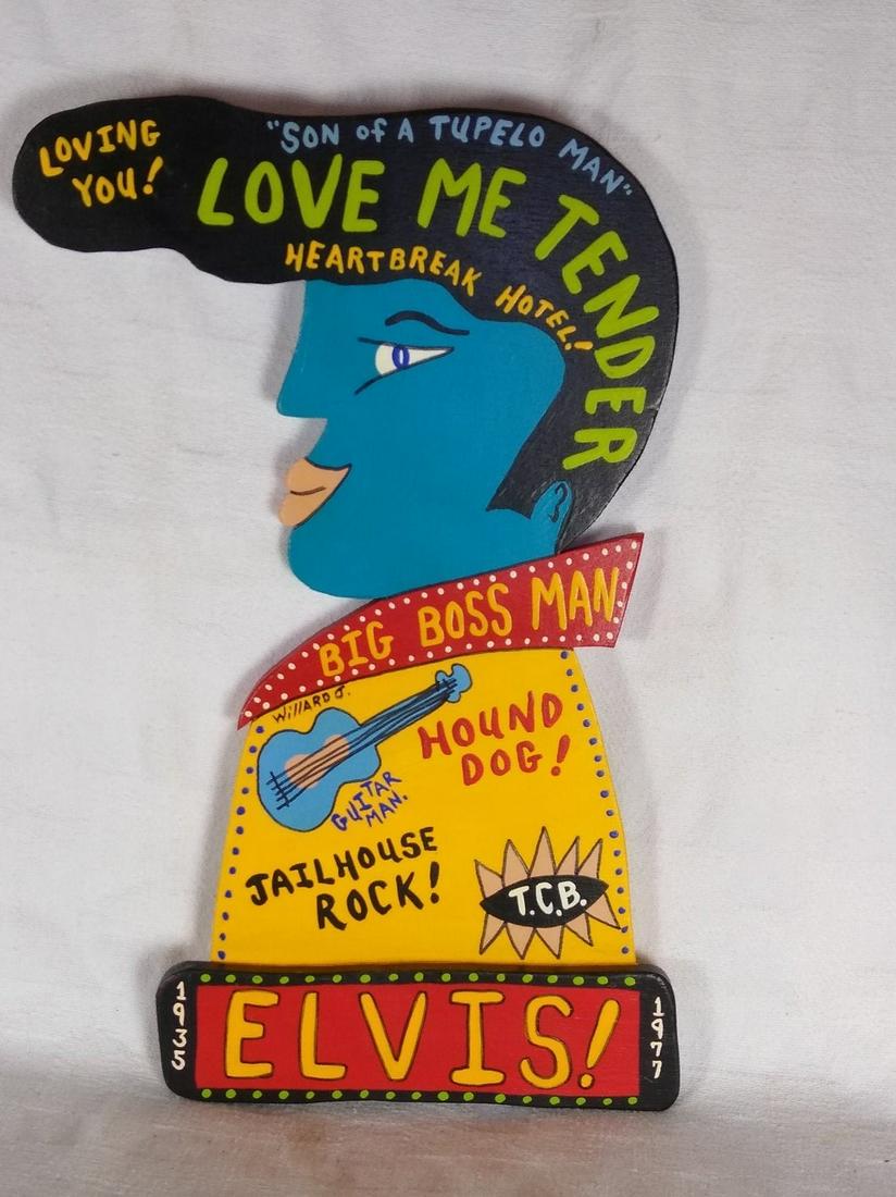 Florida Pop art signed by Willard J (RIP) handmade wood: Florida Pop art signed by Willard J (RIP) handmade wood sculpture. This is one of his last pieces of art he made as it was purchased from his estate. Pop art signed by Willard J (RIP) handmade wood sc