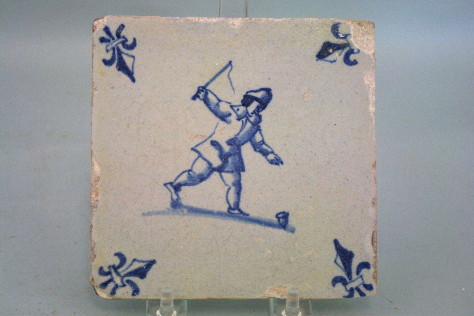 A mid 17th century Dutch delft every day life tile with (1 of 1)