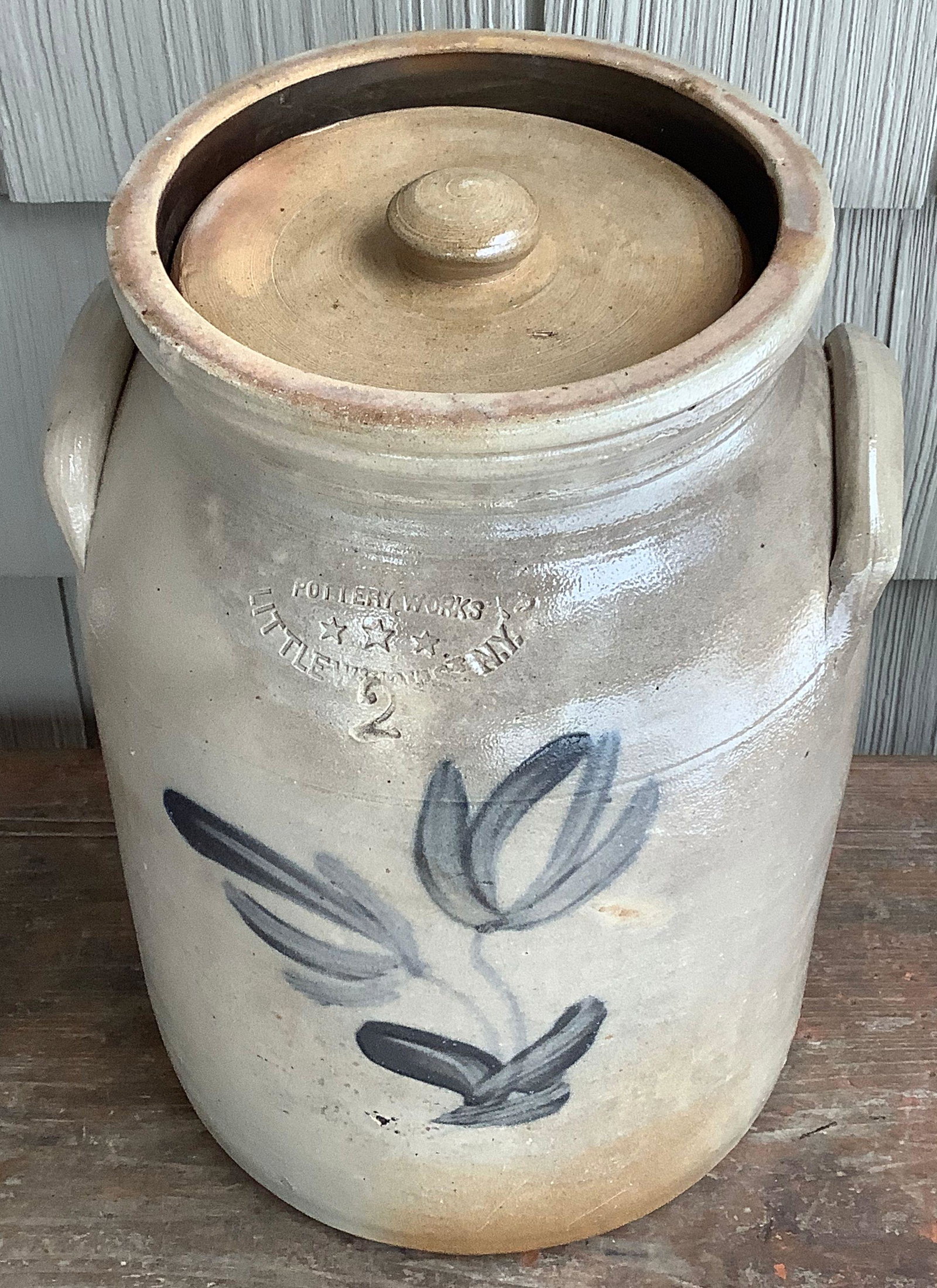 Two-Gallon Stoneware Jar By W A Macquoid & Co. (1 of 7)