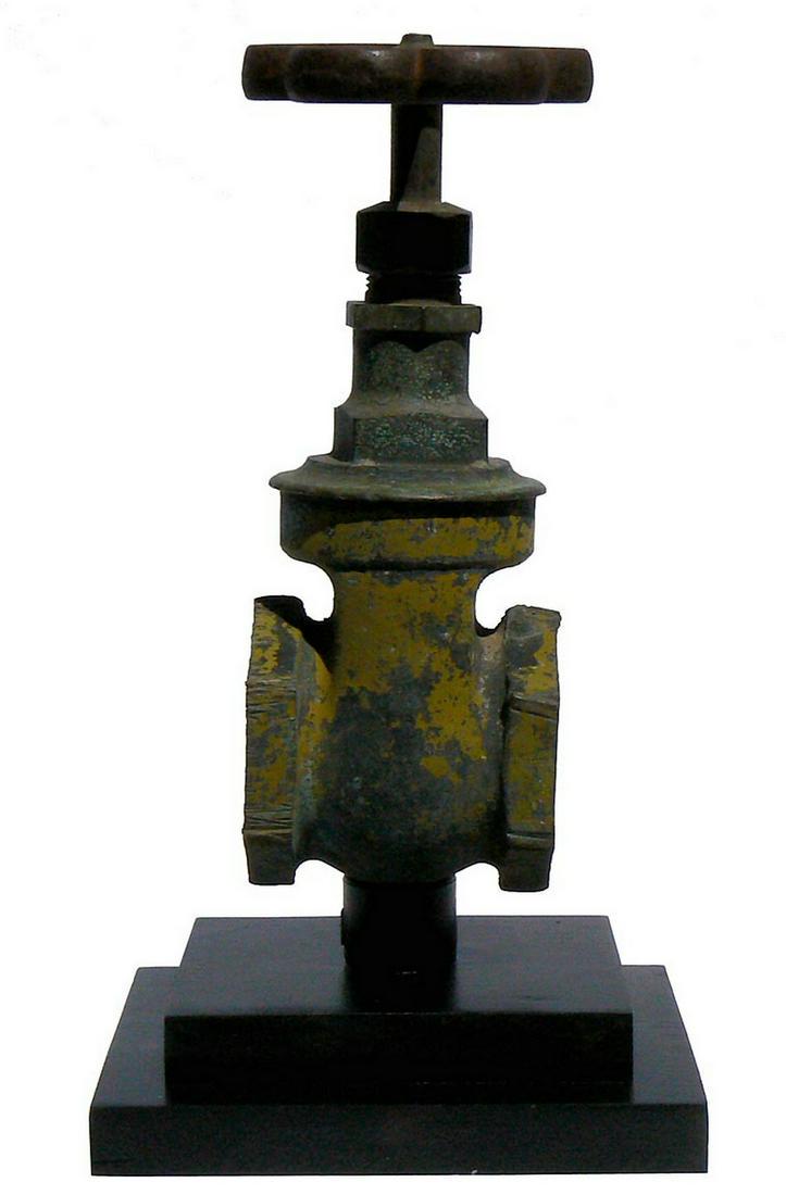 A massive and sculptural industrial brass valve (1 of 10)