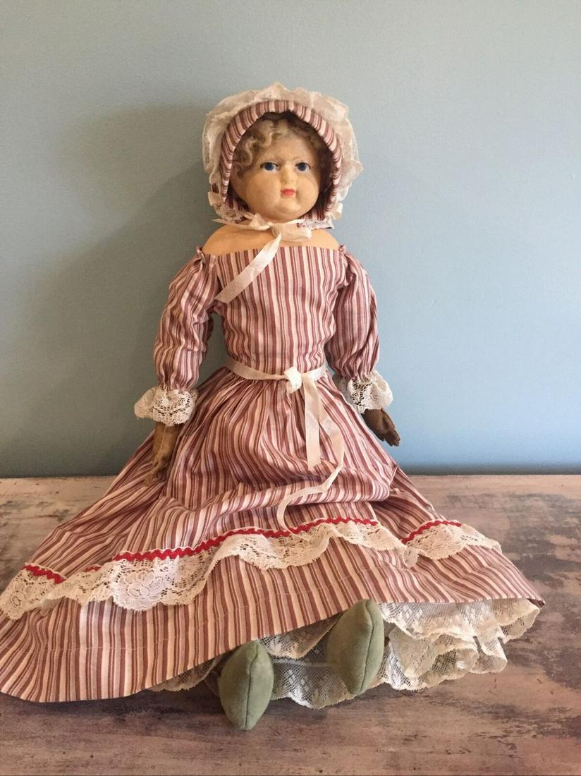 LOVELY OLD CLOTH BODY DOLL 23" (1 of 6)