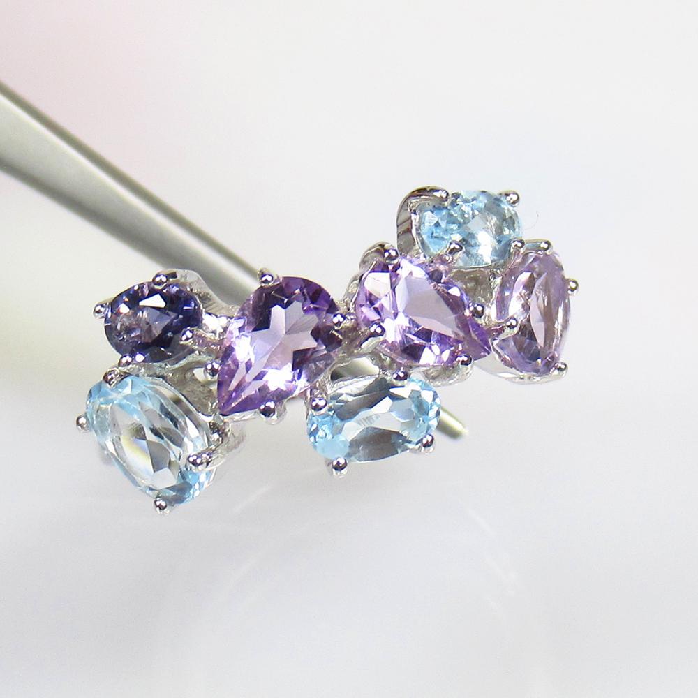 2.51 g 925 Sealed Silver Natural Multistone Ring (1 of 4)