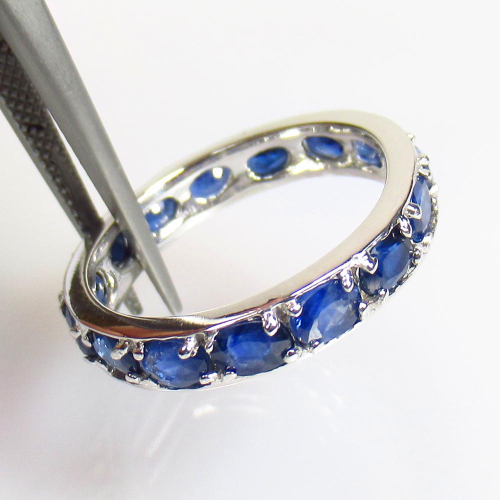 3.14 g 925 Sealed Silver Natural Blue Sapphire Ring (1 of 2)