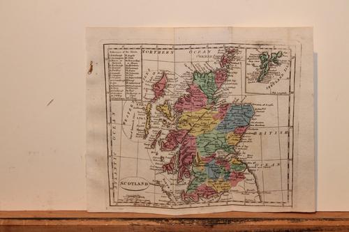 1808 Map of Scotland: Author: Guthrie Title: 1808 Map of Scotland Medium: Ink on Paper Dimensions: 9.5"X8" Map of Scotland dated 1808. Part of the General Gazetteer. Engraved by P. Wogan. Published by Guthrie & Jones in Du
