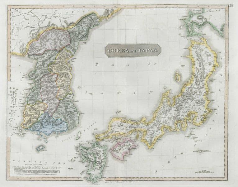 "Corea and Japan" by John Thomson. East Asia. Korea: TITLE/CONTENT OF MAP: 'Corea and Japan' The top image on the right hand side shows the entire map. To view a close up of the map showing the level of printed detail, please click on the bottom image o
