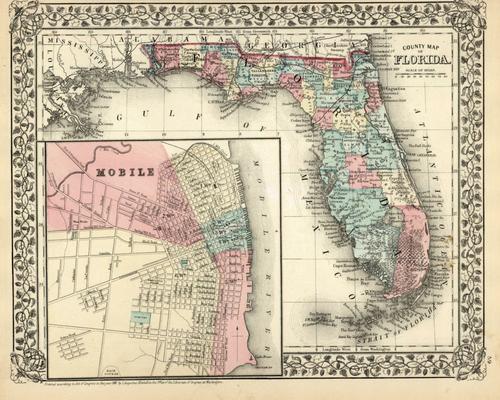 County map of Florida (1 of 1)