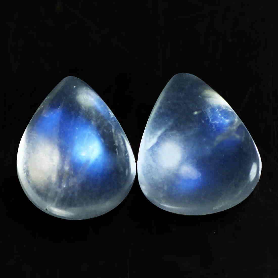 3.10Ct (2Pcs)Very good Pear Cut 8 x 7 mm Top Luster (1 of 2)