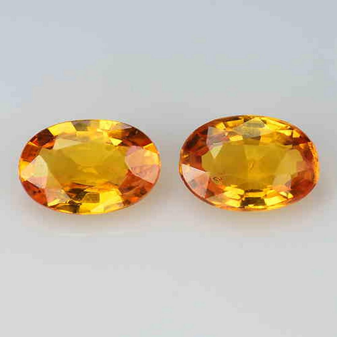 2 PCS 1.00 CTS NATURAL SONKIYA SAPPHIRE OVAL GOOD (1 of 2)