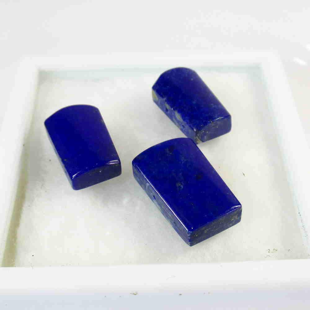 31.20 Cts Natural Lapis Lazuli 3 Pcs: Title: 31.20 Cts Natural Lapis Lazuli 3 Pcs Additional Information: Gemstone Gemstones: Lapis Carat Weights: 31.2 Size/Dimensions: 16.3x10.0 - 18.0x11.3 mm Additional Information: Shape - Fancy // Pie