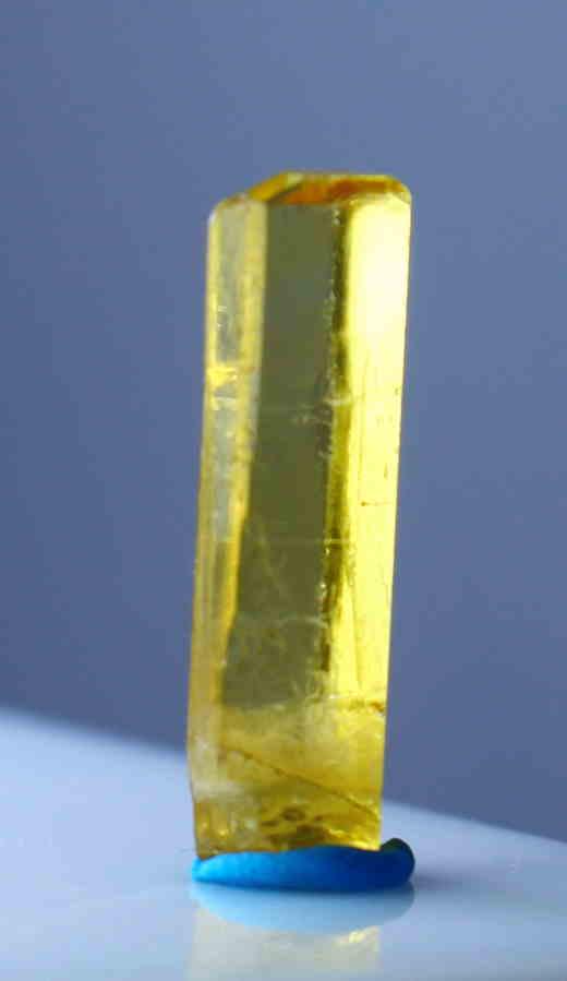 Natural Yellow Beryl Heliodor Crystal: Title: Natural Yellow Beryl Heliodor Crystal Color/Clarity: Yellow Gemstone Type: Crystal Carat Weights: 4.15 Cts Size/Dimensions: 20x6x5 mm Additional Information: Natural & Unheated Reserve: $15.00 