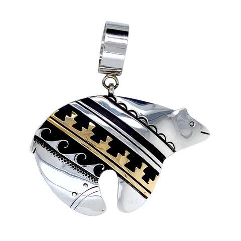 Amazing Navajo Bear 12k Gold Fill Sterling Silver (1 of 4)
