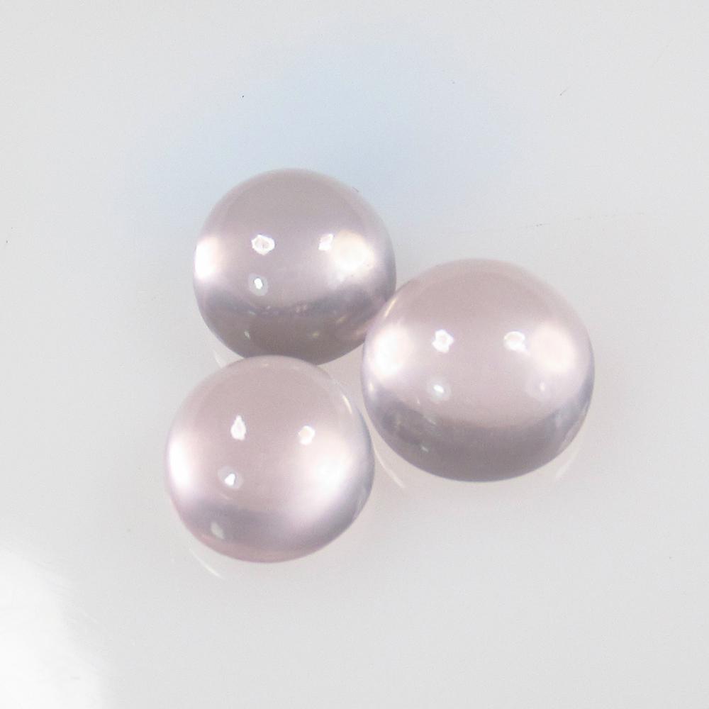 16.57 Ct Natural 3 Rose Quartz Round Set (1 of 2)