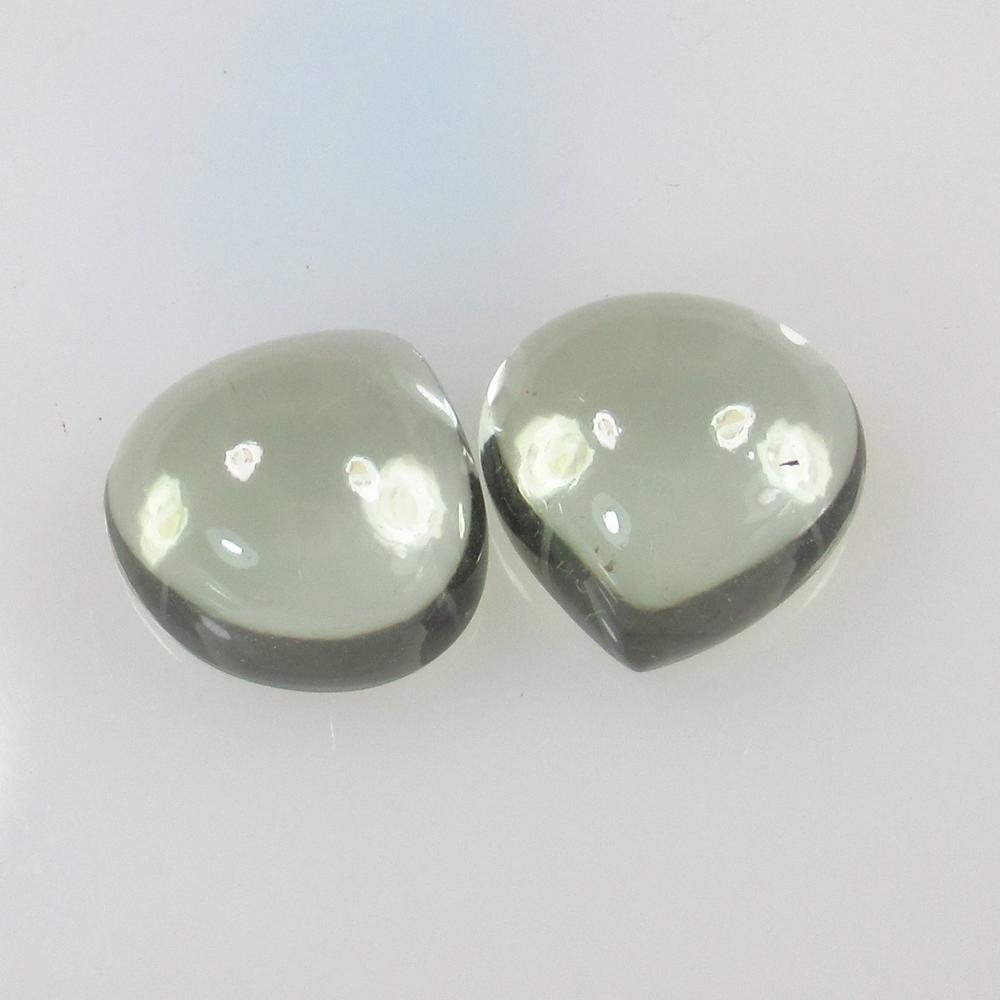15.43 Ct Natural Green Amethyst Pear Pair (1 of 2)