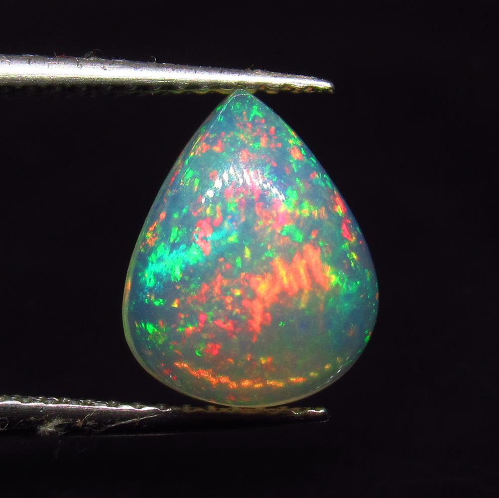2.18 Ct Natural Ethiopian Multicolor Opal Pear Cab (1 of 2)