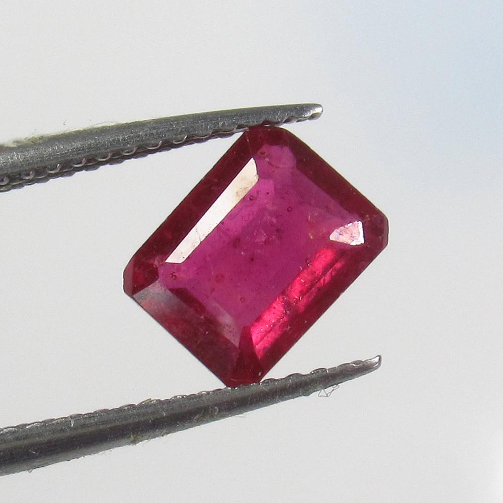 1.82 Ct Natural Mozambique Red Ruby Octagon Cut (1 of 2)
