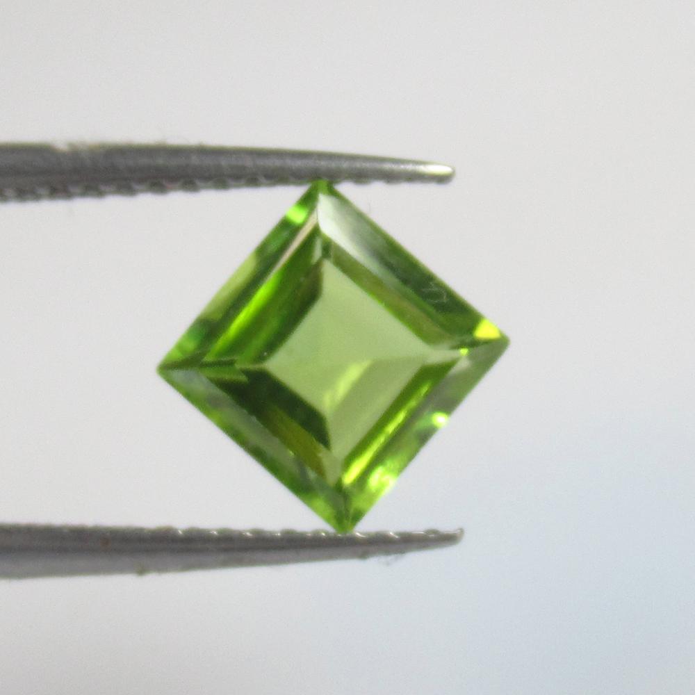 1.68 Ct Natural Pakistan Peridot Square Cut (1 of 2)