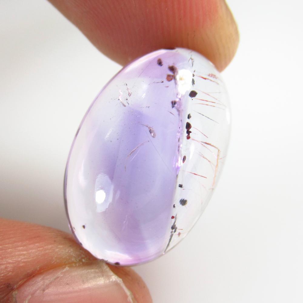 16.62 Ct Natural Rutile Amethyst Quartz Oval Cab (1 of 2)