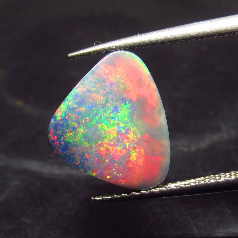 3.66 Ct Natural Australian Doublet Opal Trillion (1 of 2)